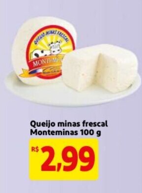 Queijo minas frescal Monteminas 100g