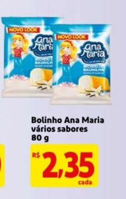 Bolinho Ana Maria Varios Sabores 80g