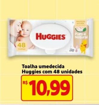 Mercado Extra Toalha umedecida Huggies com 48 unidades oferta