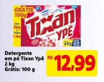 Mercado Extra Detergente em po Tixan Ype 2kg Gratis: 100g oferta