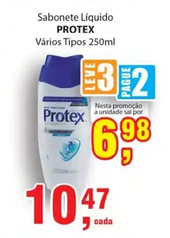 Supermercados Mundial Sabonete liquido Protex varios tipos 250ml oferta