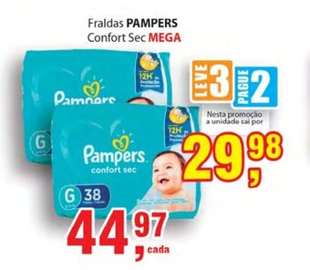 Supermercados Mundial Fraldas Pampers Mega oferta