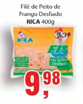 File de Peito de Frango Desfiado Rica 400g