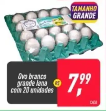 Ovo Branco grande lana com 20 unidades