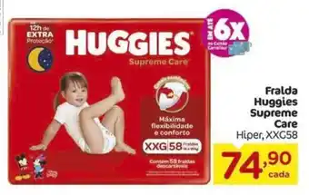 Carrefour Fralda Huggies Supreme Care oferta
