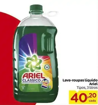 Carrefour Lava-roupas líquido Ariel Tipos, 3 litros oferta