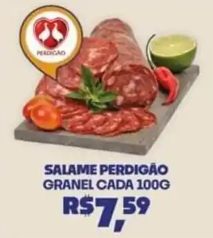 Boa Supermercados SALAME PERDIGÃO GRANEL CADA 100G oferta