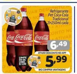 Refrigerante Pet Coca-cola Tradicional 2L+250ml
