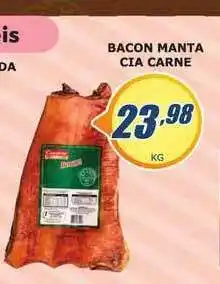 Super Varejista Bacon Manta Cia Carne 1kg oferta