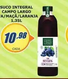 Super Varejista Suco Integral Campo Largo Uva - Maçã - Laranja 1.35L oferta