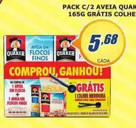 Super Varejista Pack C-2 Aveia Quaker 165g oferta