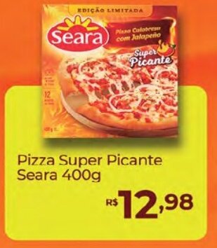Supermercados Mundial Pizza Super Picante Seara 400g oferta