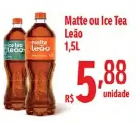 Supermercados Mundial Matte ou Ice Tea Leao 1.5L oferta
