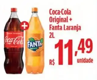 Supermercados Mundial Coca-Cola Original + Fanta Laranja 2L oferta