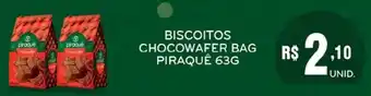 Supermercados Mundial Biscoitos Chocowafer Bag Piraque 63g oferta