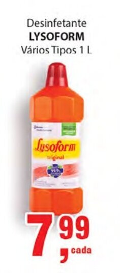 Supermercados Mundial Desinfetante Lysoform 1L oferta