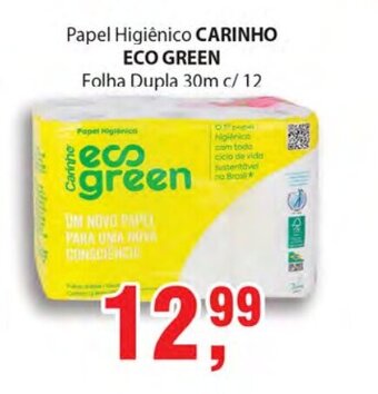 Papel Higiénico Carinho Eco Green 30m c/12