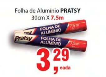 Folha de Aluminio Pratsy 30cm x 7.5m