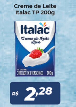 Atakarejo Creme de Leite Italac TP 200g oferta