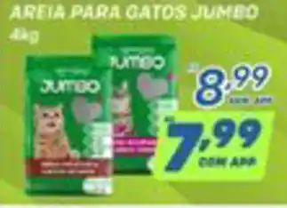 Areia Para Gatos Jumbo 4kg