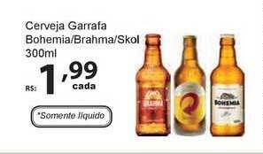 Super Luna Cerveja Garrafa Bohemia Brahma Skol 300ml oferta