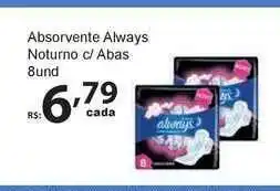 Absorvente Always Noturno C Abas