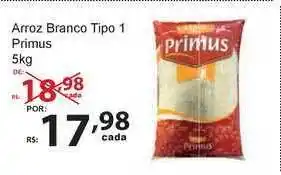 Super Luna Arroz Branco Tipo 1 Primus 5kg oferta