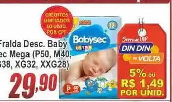 Fralda Desc. Baby Sec Mega