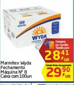 Marmitex wyda fechamento maquina n 8 caixa com 100 un