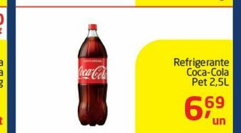 Tenda Atacado Refrigerante coca; cola pet 2,5 l oferta