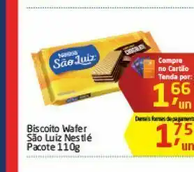 Tenda Atacado Biscoito wafer são luiz nestle pacote 110 g oferta