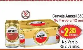 Serrano Supermercado Cerveja Amstel 350ml oferta