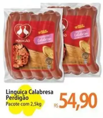 Atacadão Linguiça Calabresa Perdigão Pacote com 2,5kg oferta