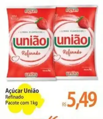 Atacadão Açúcar União Refinado Pacote com 1kg oferta