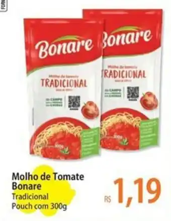 Atacadão Molho de Tomate Bonare Tradicional Pouch com 300g oferta