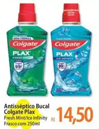 Atacadão Antisséptico Bucal Colgate Plax Fresh Mint/Ice Infinity Frasco com 250ml oferta