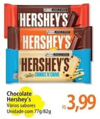 Atacadão Chocolate Hershey's Vários sabores Unidade com 77g/82g oferta