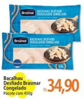 Atacadão Bacalhau Desfiado Brasmar Congelado Pacote com 450g oferta