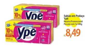Atacadão Sabão em Pedaço Ypê Neutro Promocional Pacote com 5x180g oferta