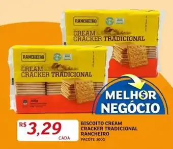 BISCOITO CREAM CRACKER TRADICIONAL RANCHEIRO PACOTE 300G