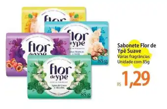 Atacadão Sabonete Flor de Ypê Suave Várias fragrâncias Unidade com 85g oferta