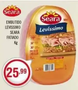 Central Supermercados EMBUTIDO LEVISSIMO SEARA FATIADO Kg oferta