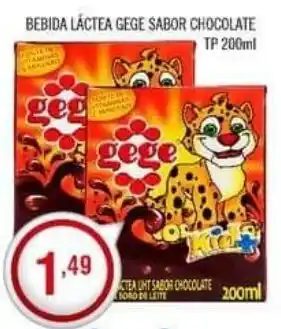 BEBIDA LÁCTEA GEGE SABOR CHOCOLATE TP 200ml