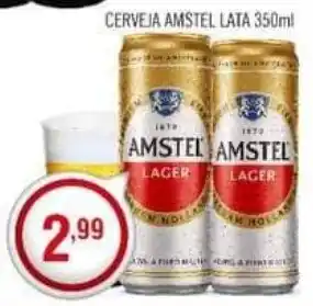 Central Supermercados CERVEJA AMSTEL LATA 350ml oferta