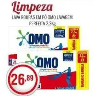 Central Supermercados LAVA ROUPAS EM PÓ OMO LAVAGEM PERFEITA 2,2Kg oferta