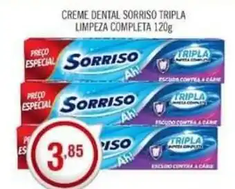 CREME DENTAL SORRISO TRIPLA LIMPEZA COMPLETA 120g