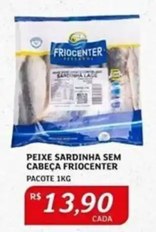 PEIXE SARDINHA SEM CABEÇA FRIOCENTER PACOTE 1KG