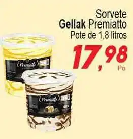 Sorvete Gellak Premiatto 1.8L
