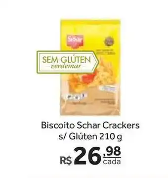 Biscoito Schar Crackers S Glúten 210g