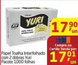 Papel Toalha Interfolhado Com 2 Dobras Yuri Pacote 1000 Folhas